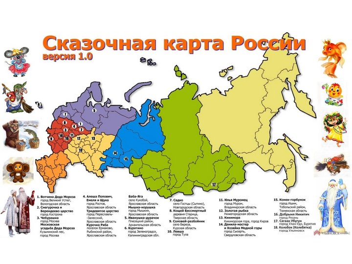 «Сказочная карта России» Круиз литературный