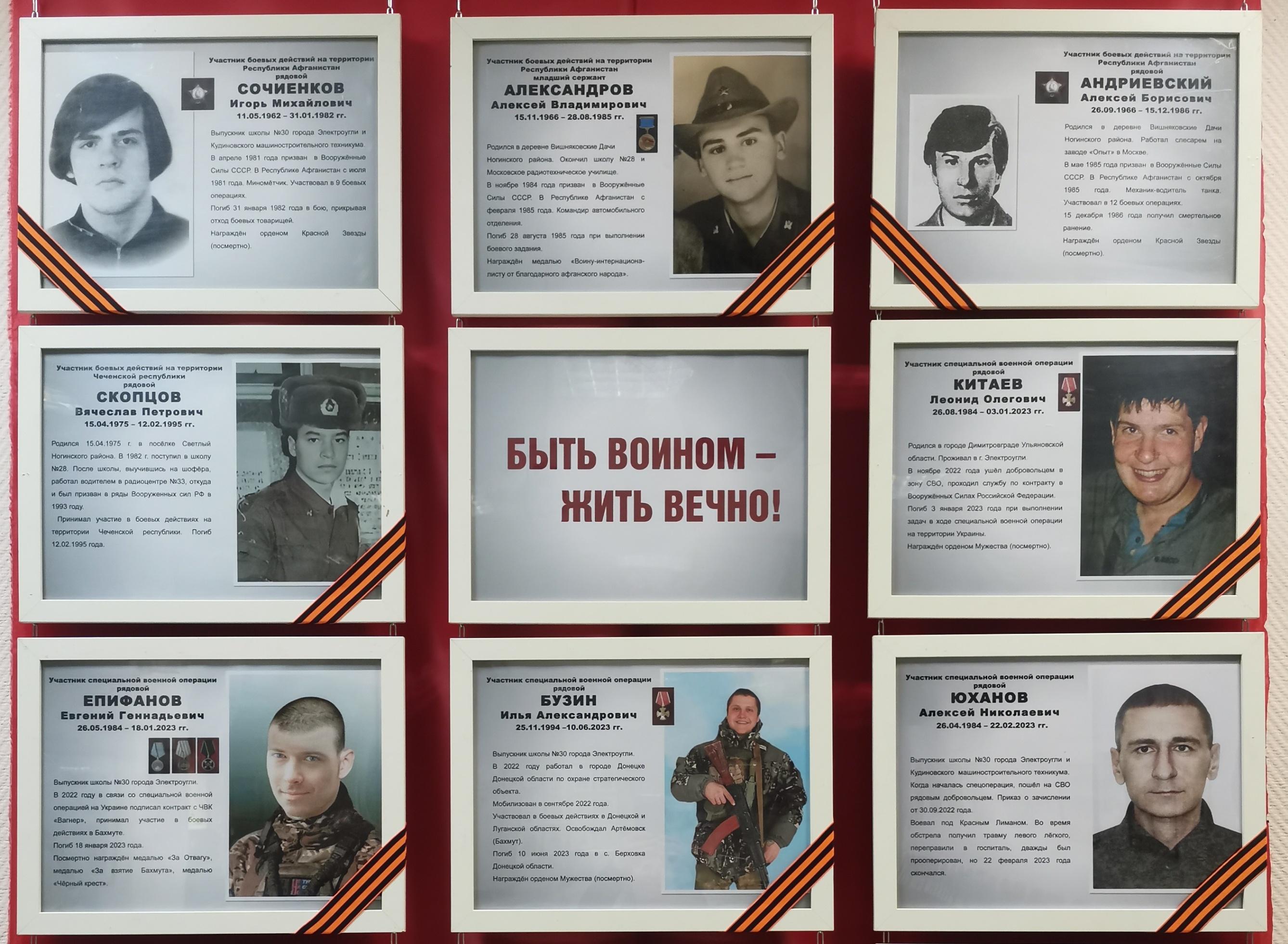 Выставка «Быть воином – жить вечно!»
