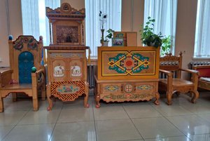 Экспозиция убранства бурятской юрты