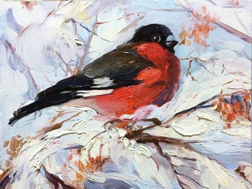 Мастер-класс «Интерьерная живопись акрилом «Снегирь»
