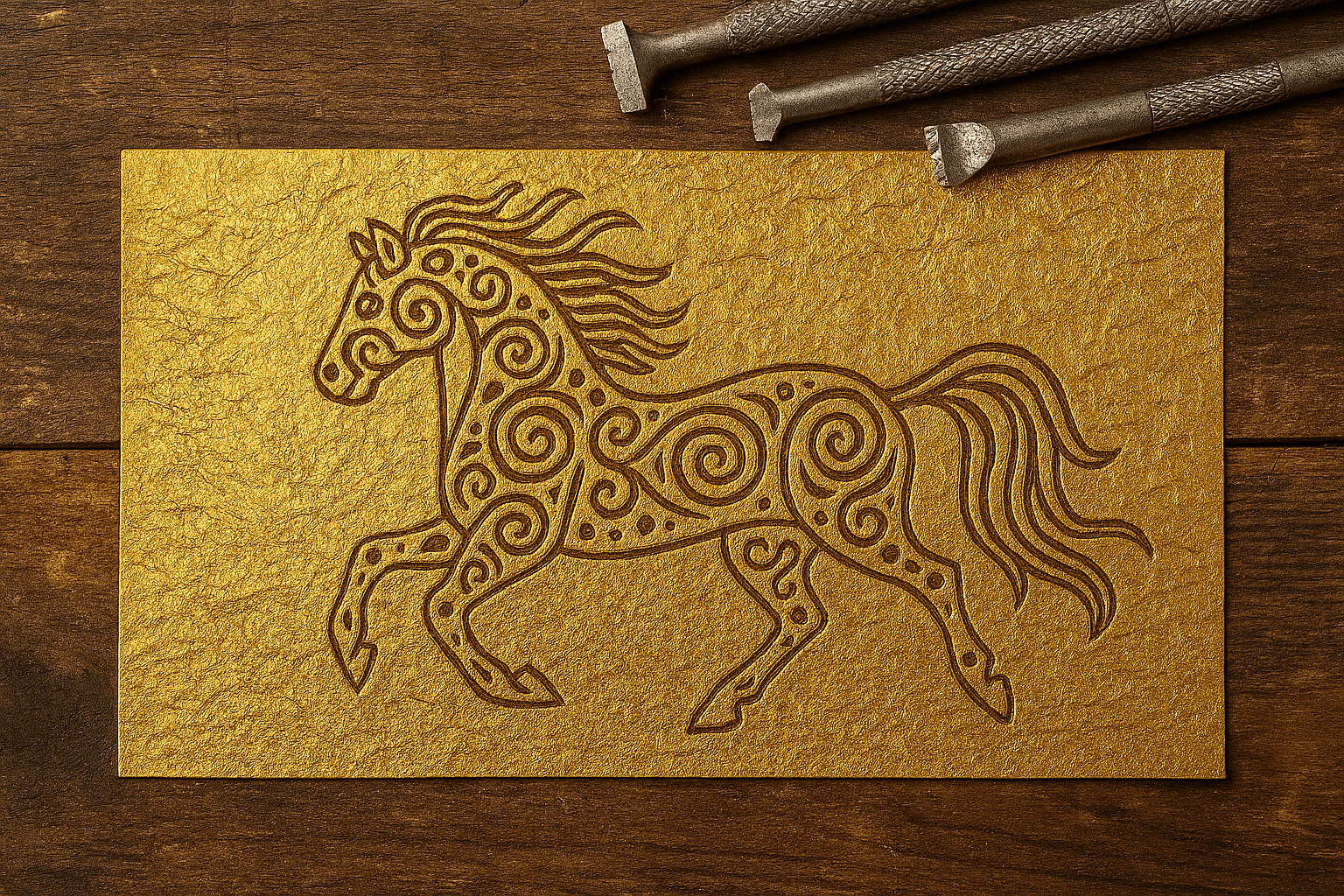 Мастер-класс «Солнечный конь. Ручная чеканка»