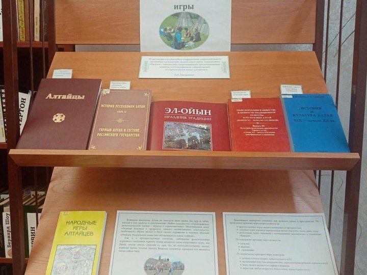 «Алтайские народные игры»: книжная выставка