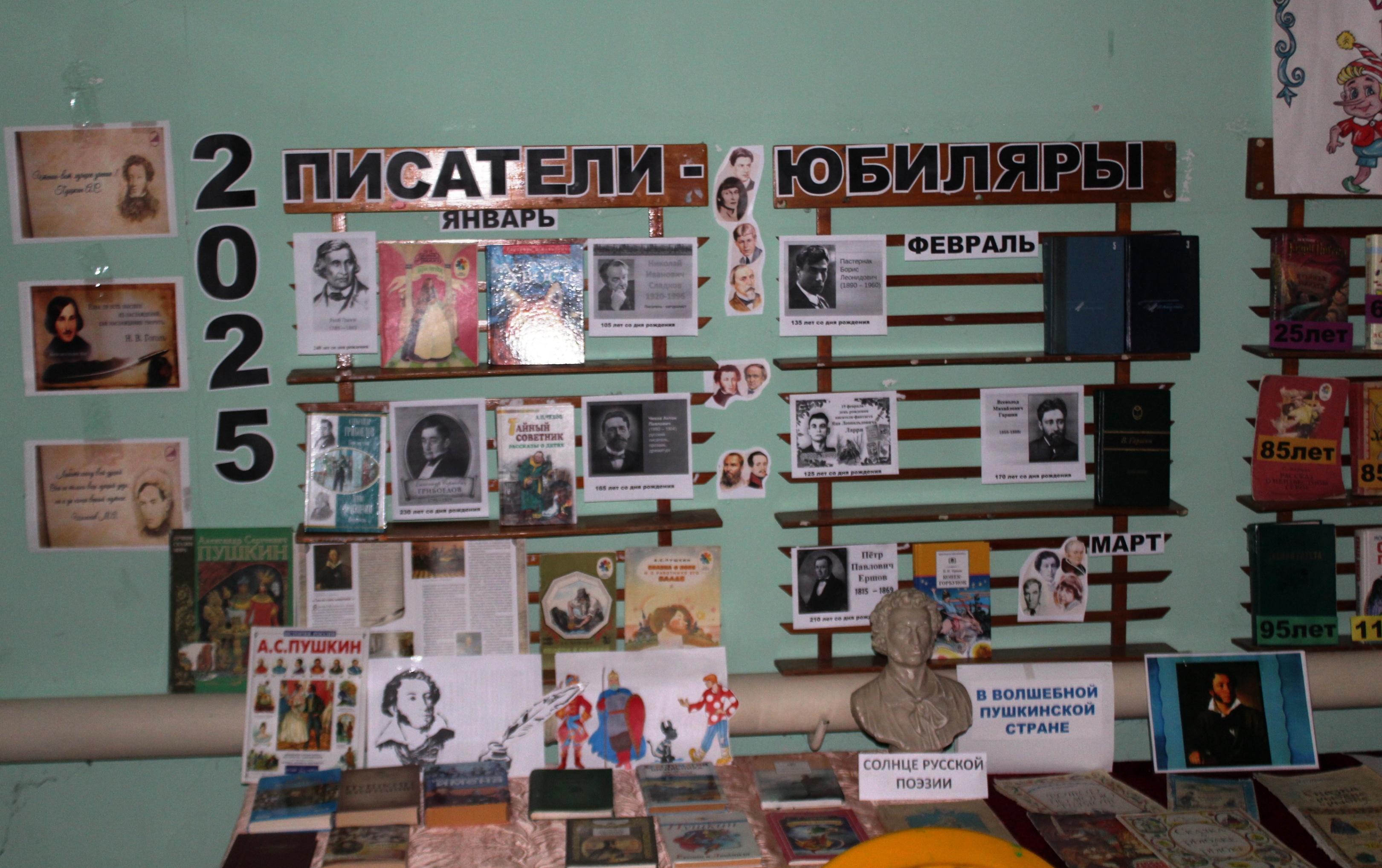 книжная выставка «Книги-юбиляры 2025 года»