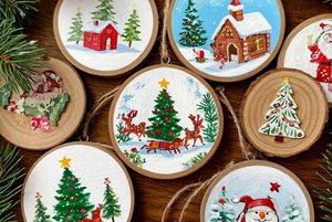 Программа «Новогодний декор: роспись по дереву»