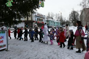 Открытие новогодней елки в м\районе п. Первомайский