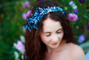 Мастер-класс «Ободок с текстильными бабочками»