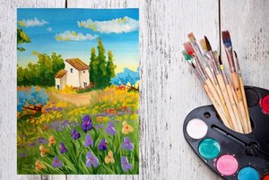 Мастер-класс по рисованию на холсте «Яркая осень»