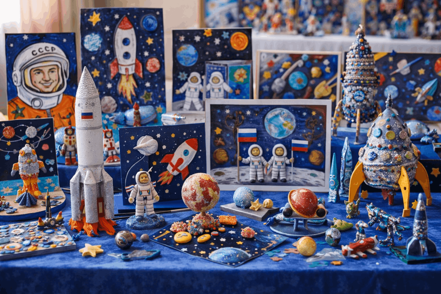 Выставка детского творчества «Далёкий и близкий Космос»