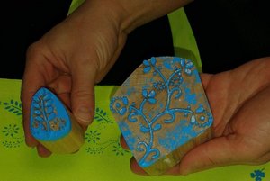 Мастер-класс «Верховая набойка на ткани. Сумка-шопер»