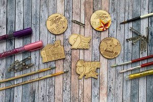 Мастер-класс по росписи сувенира-значка к 9 Мая