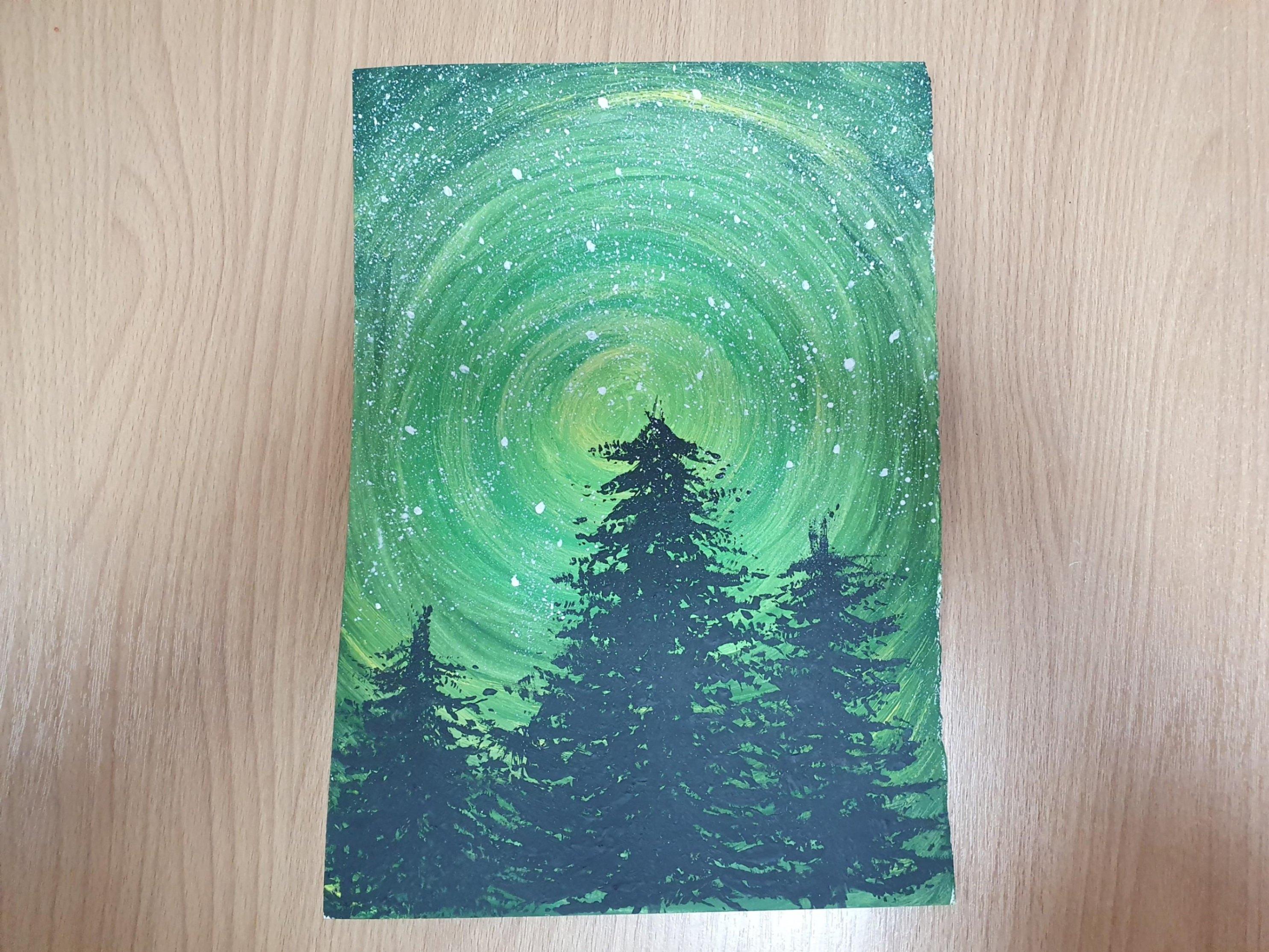 Онлайн-мастер-класс «Зимние елочки»