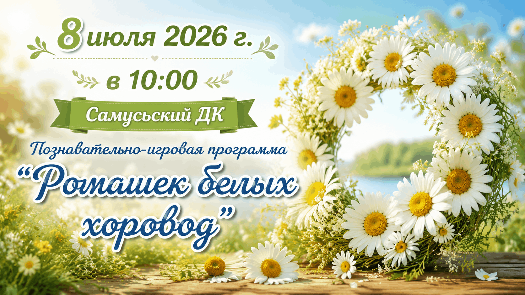 Познавательно игровая программа « Ромашек белых хоровод»
