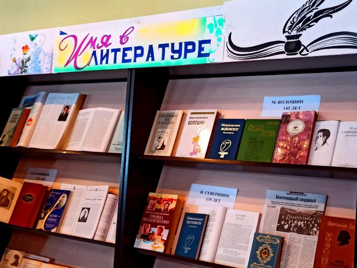 Книжная выставка «Имя в литературе»