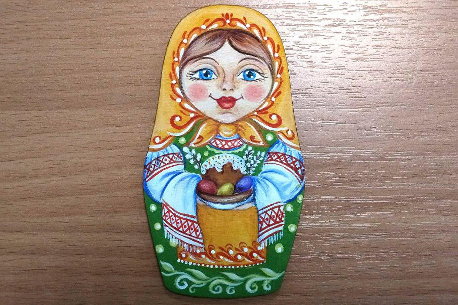 Мастер-класс роспись магнитика «Хозяюшка»