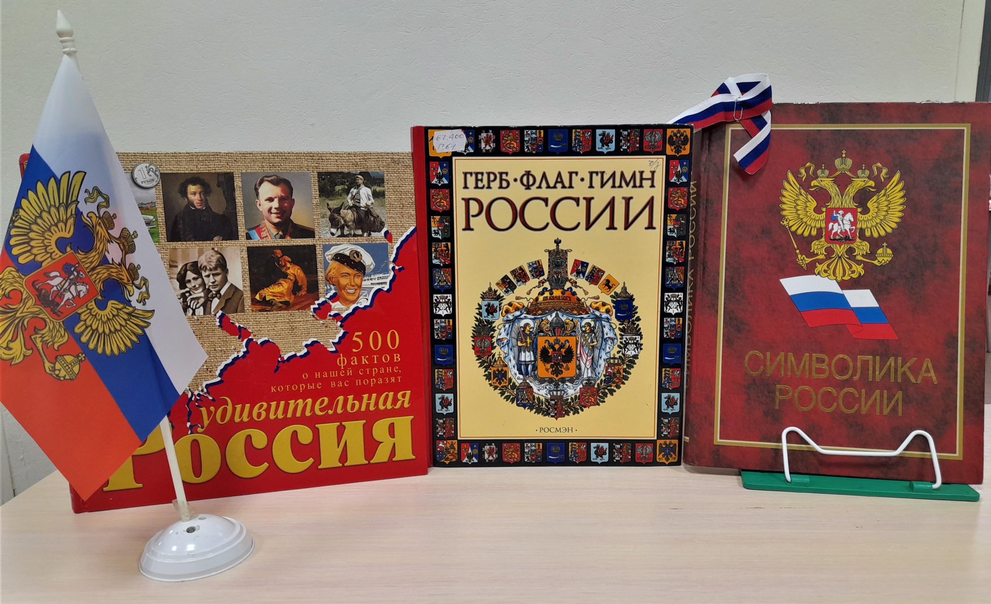 Книжная выставка: «Под флагом России»