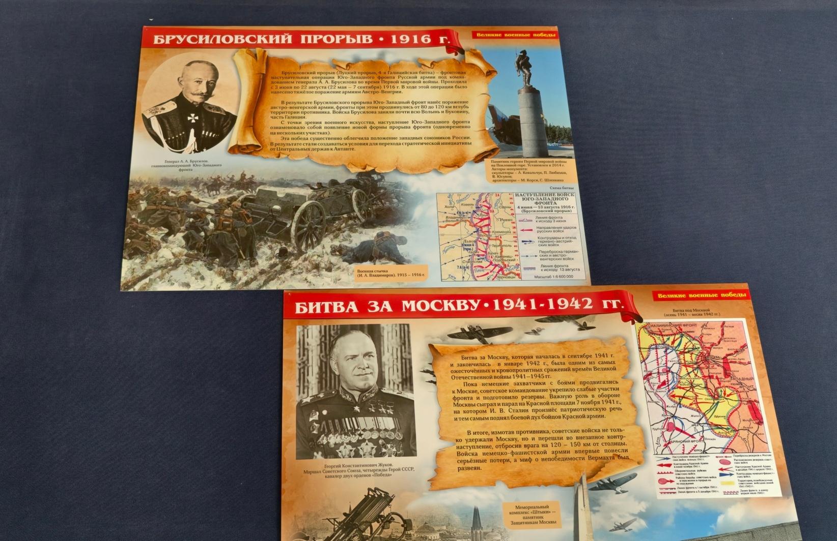 Выставка плакатов «История России. Великие военные победы»