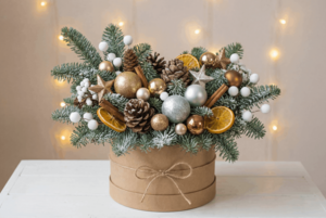 «Новогодний букет»–мастер–класс по созданию новогодних композиций.