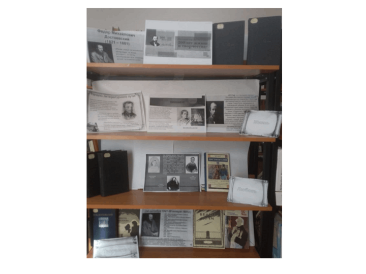 Книжная выставка «Постигая мир Достоевского»