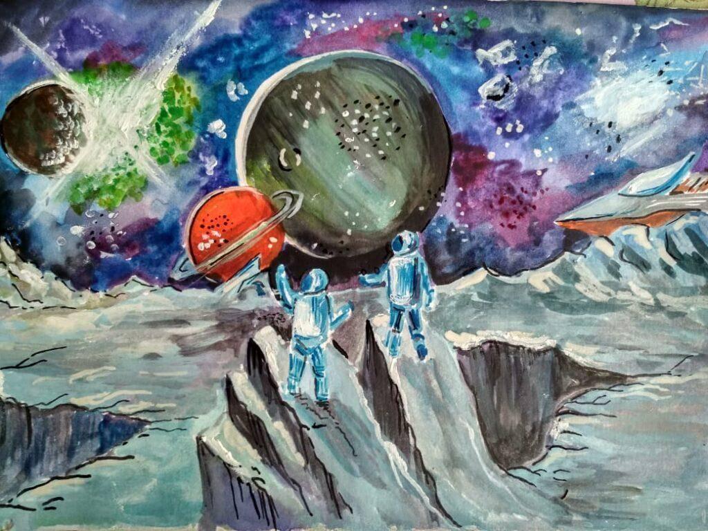 Мастер-класс рисунков «Фантазия о космосе»