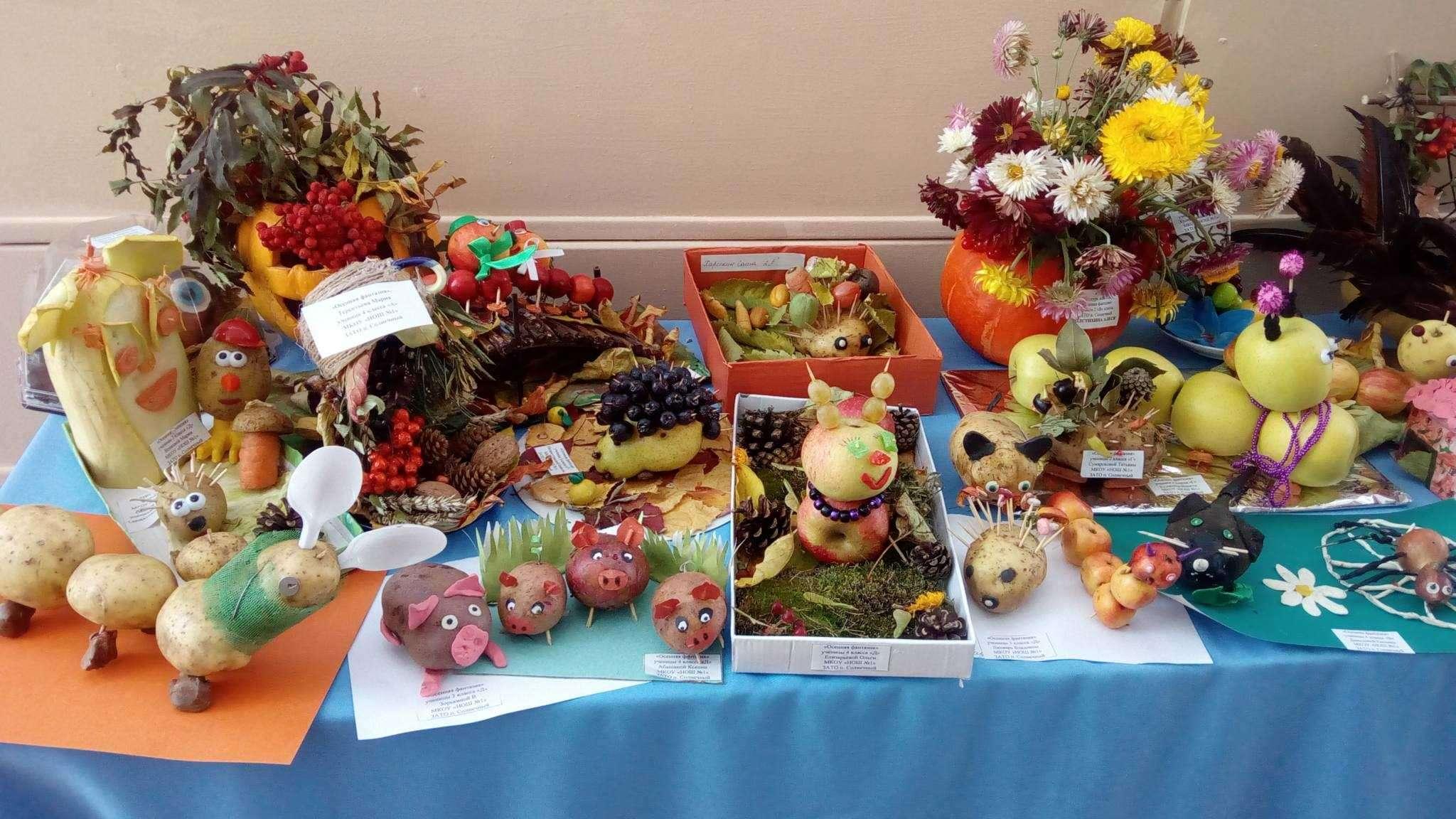 Поделки из овощей и фруктов на выставку для школы с фото и видео
