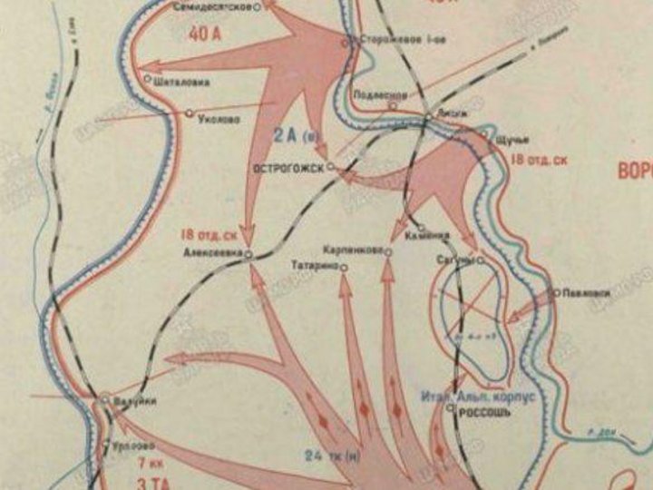 Острогожско россошанская операция карта