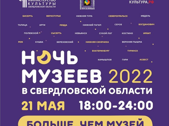 Областная акция Ночь музеев в Свердловской области - 2022