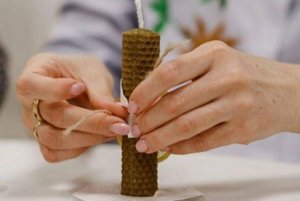 Мастер-класс «Аромасвеча из вощины»