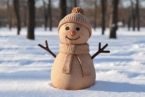 Мастер-класс по лепке из глины новогоднего снеговика