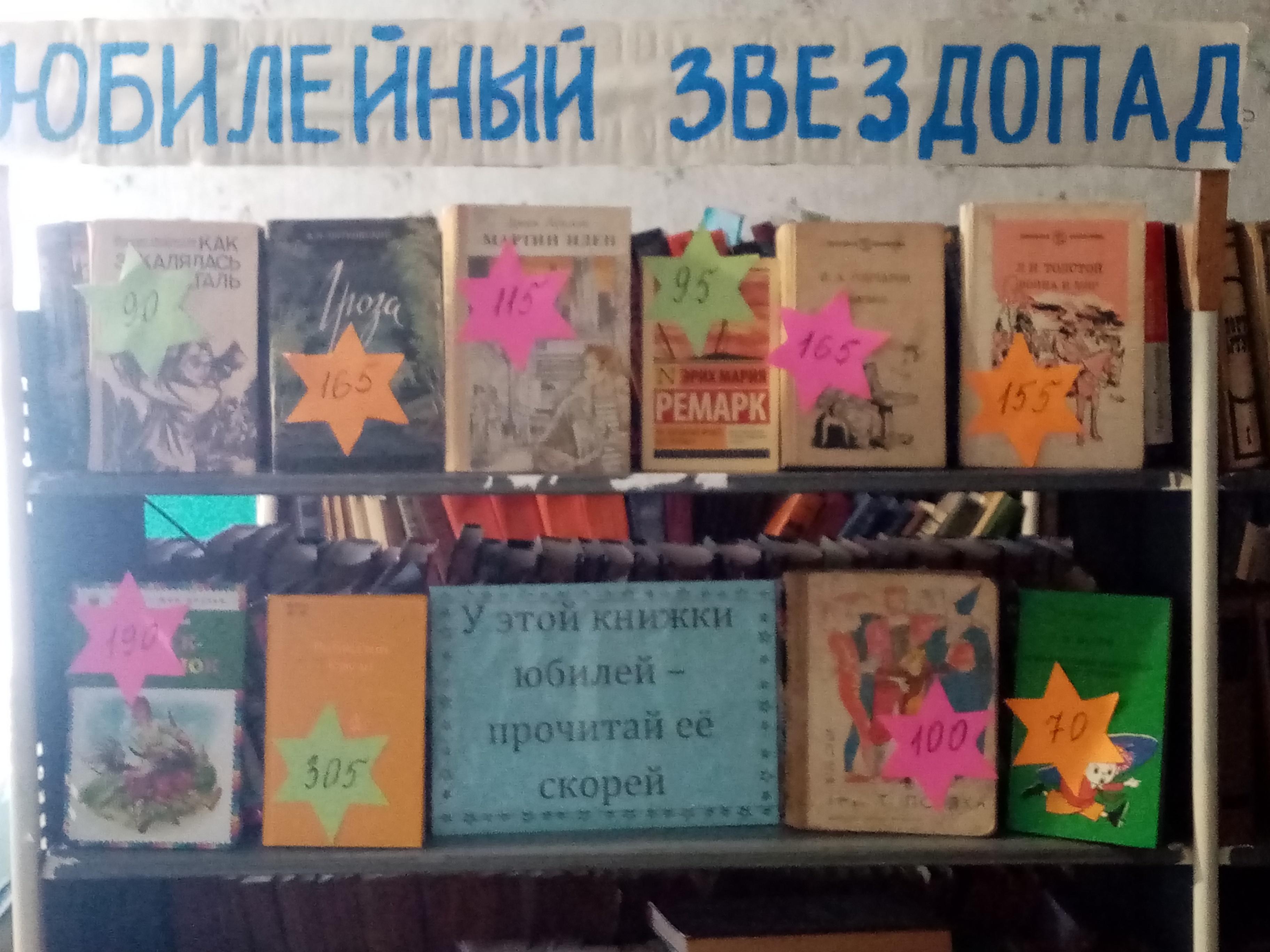 Книжная выставка«Юбилейный лит–парад»