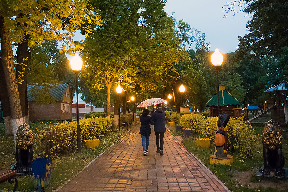 Улица липецкая область. Городской парк Лебедянь. Парк Победы Липецк осенью. Лебедянь парк Победы. Городской парк Лебедянь осень.