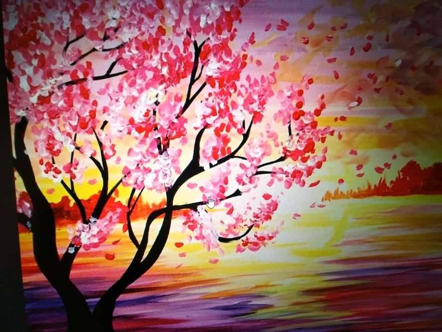 Мастер-класс по живописи «Весенний сад»