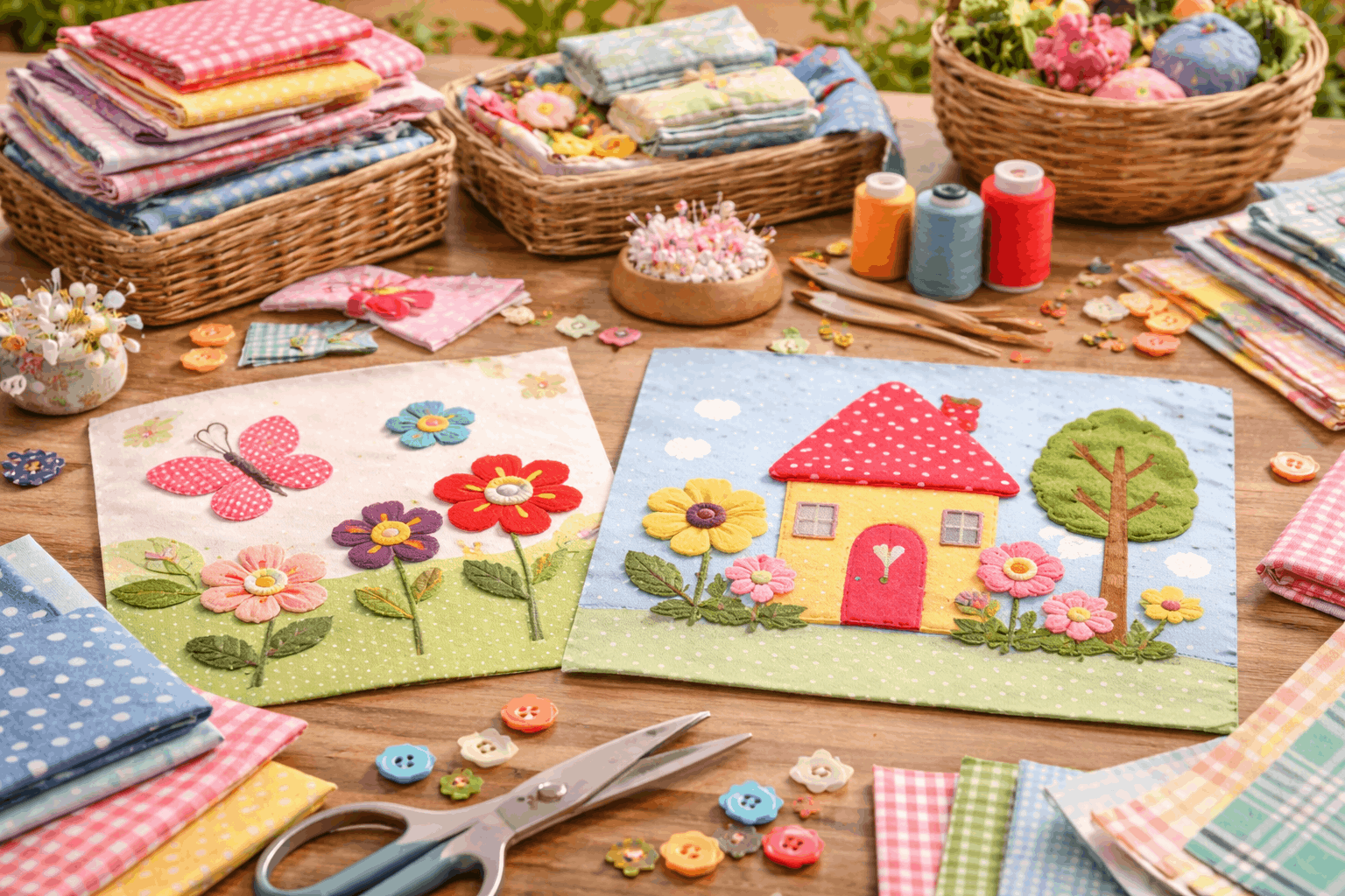 Мастер-класс «Аппликации из ткани»