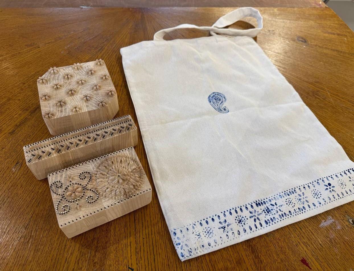 Мастер-класс «Верховая набойка на льняной сумке»