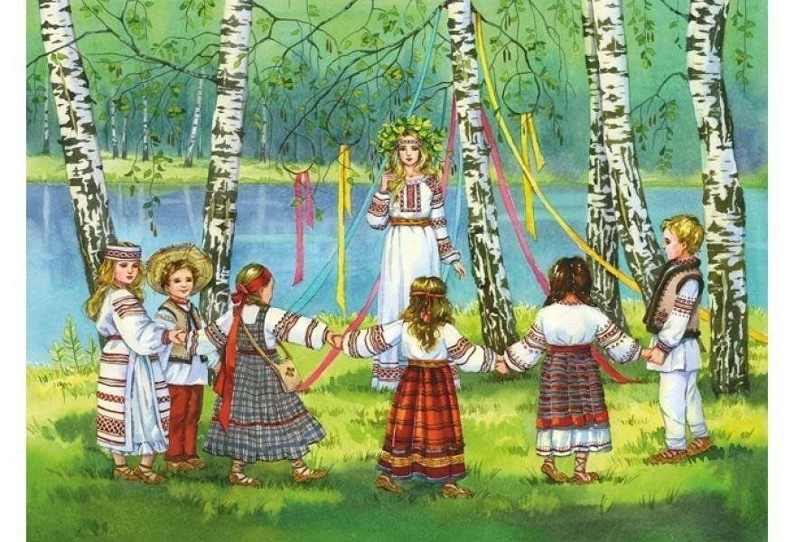 Познавательно-игровая программа «Троицу встречаем, берёзку завиваем»