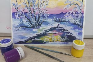 Мастер-класс «Морозные краски зимнего вечера»