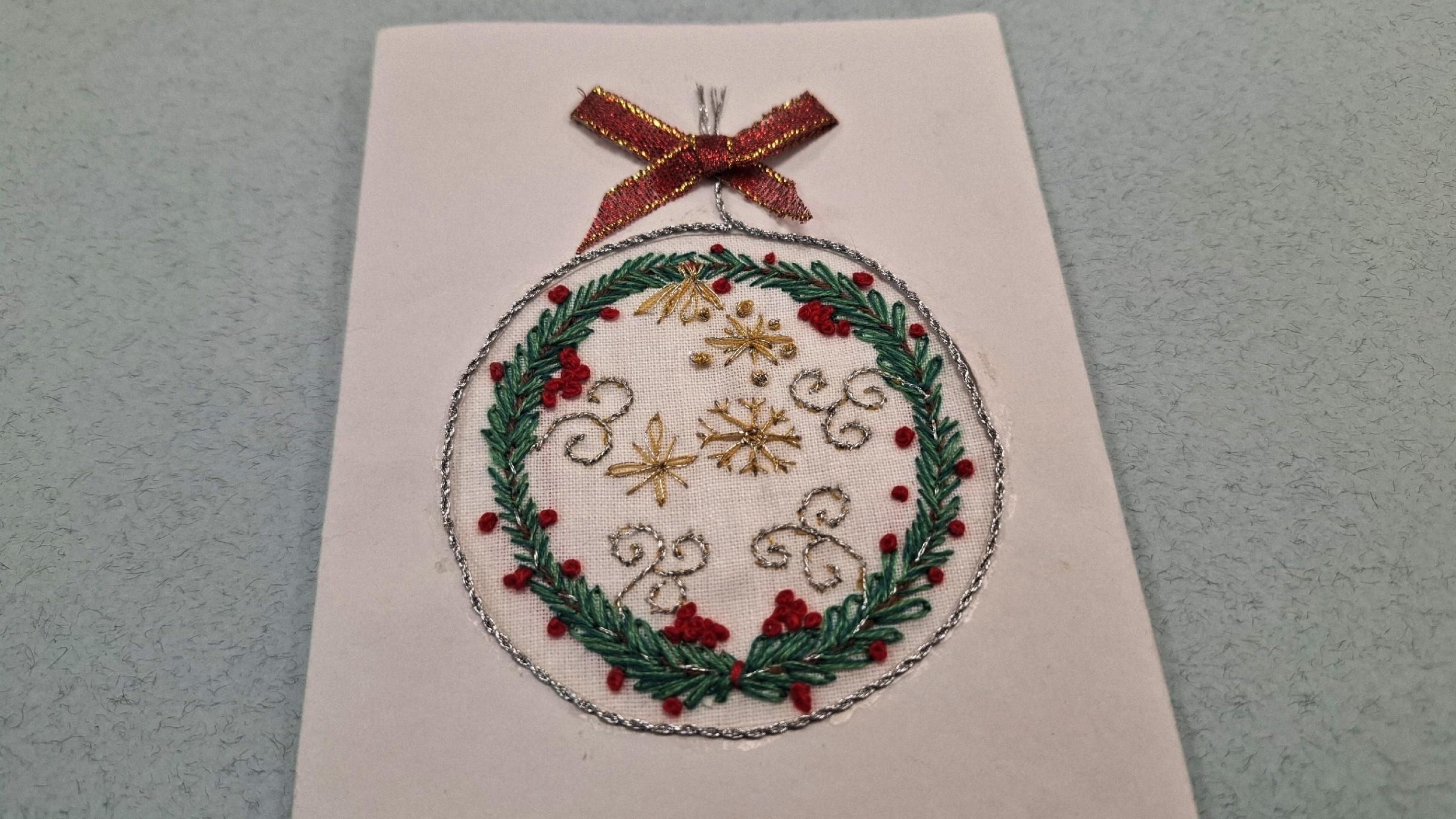 Мастер-класс «Открытка с вышивкой»