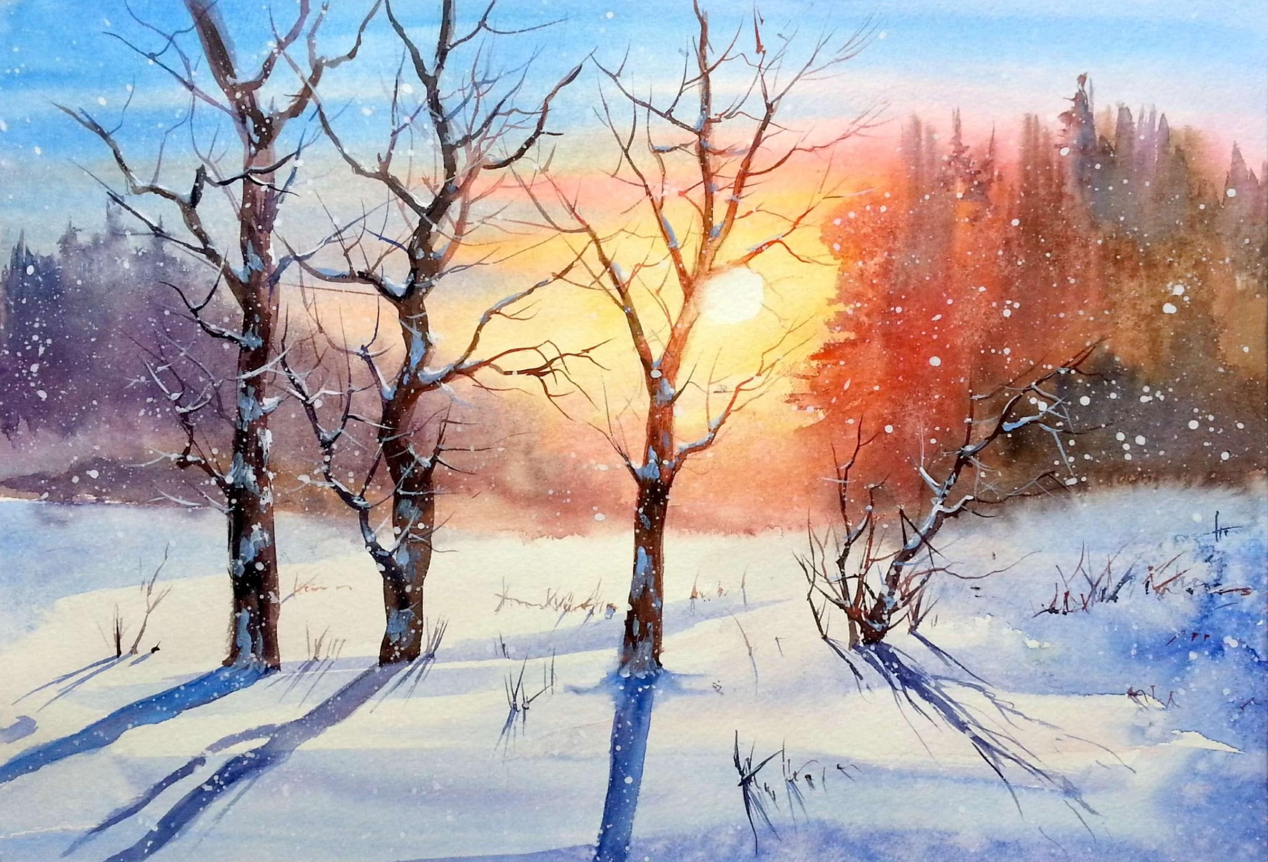 Художественный мастер-класс «Очарование зимы»