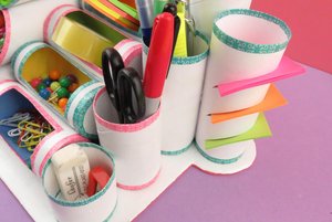 Мастер-класс «Органайзер из картонных втулок»