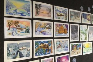 Выставка рисунков «Зима-мое любимое время года»