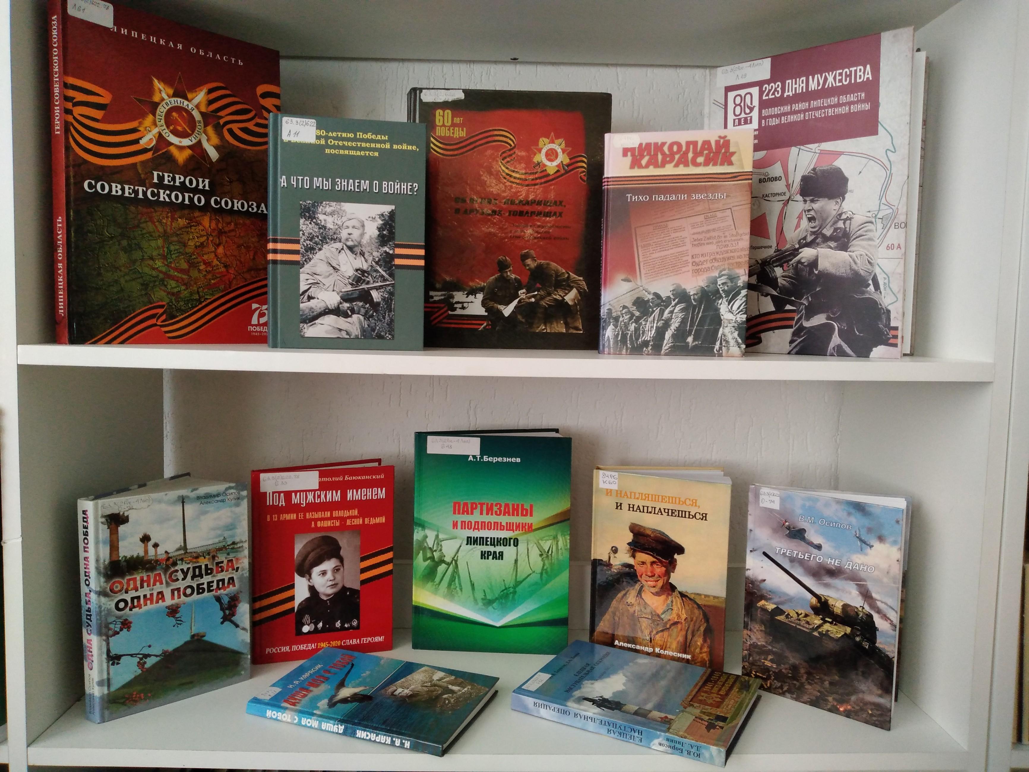 Книжная выставка «Липецкие писатели о войне»