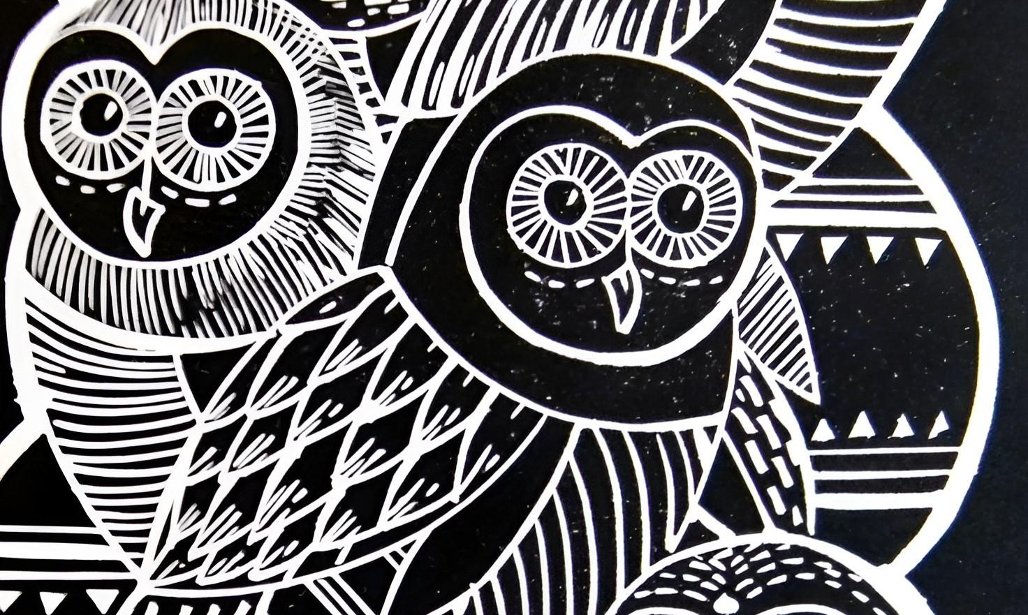 Мастер-класс «Печатная графика «Совы»