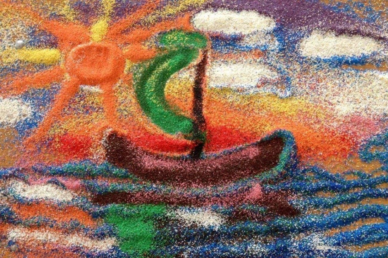 Мастер-класс «Рисование солью»
