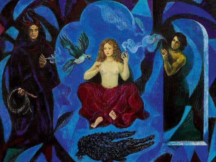 <small>Автор: В.А. Мыльникова. Молодой Фауст. 2022 г. Холст, масло. 130х170. Собственность автора..</small> <small>Источник: rah.ru.</small>