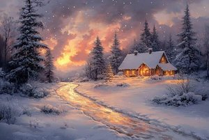 Мастер–класс «Зимний пейзаж»