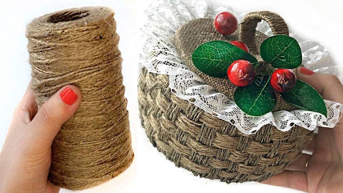 Мастер-класс «Корзина из джута»