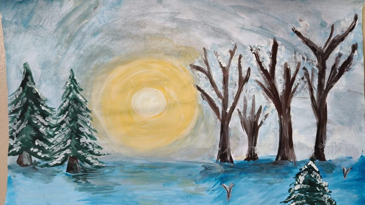 Мастер-класс «Рисуем зиму»