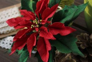 Мастер-класс «Елочное украшение – цветок пуансеттия»