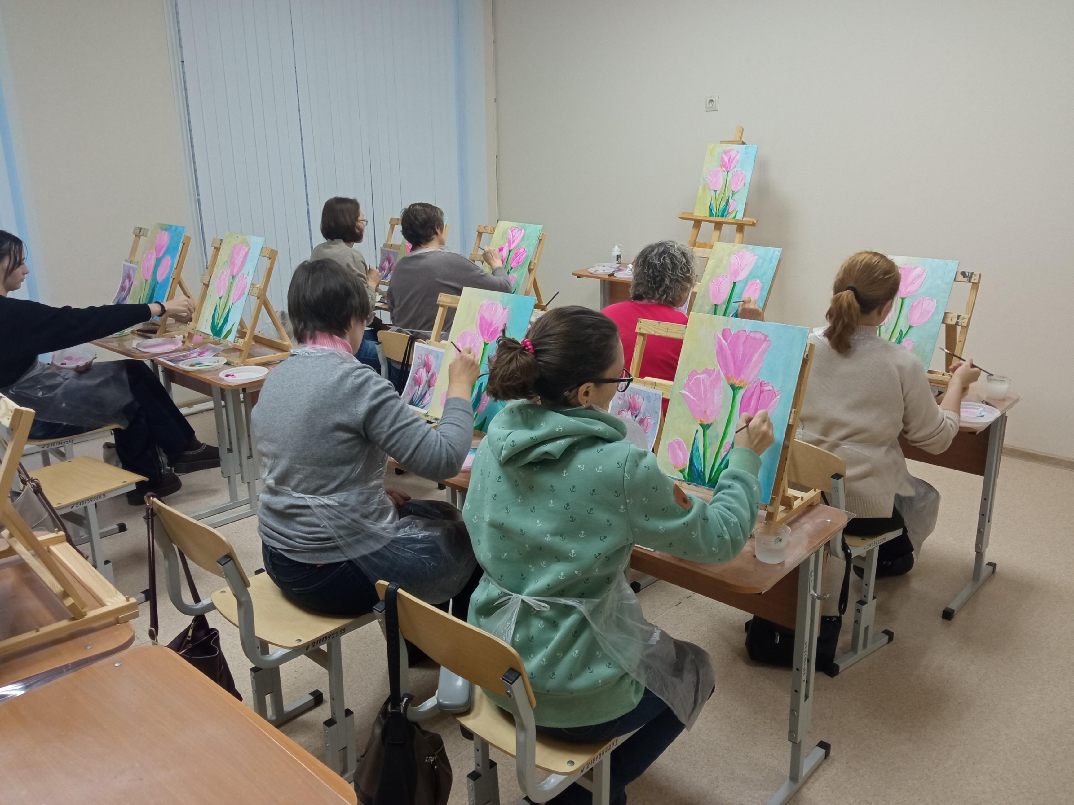 Мастер-класс по живописи с поталью «Нежность»