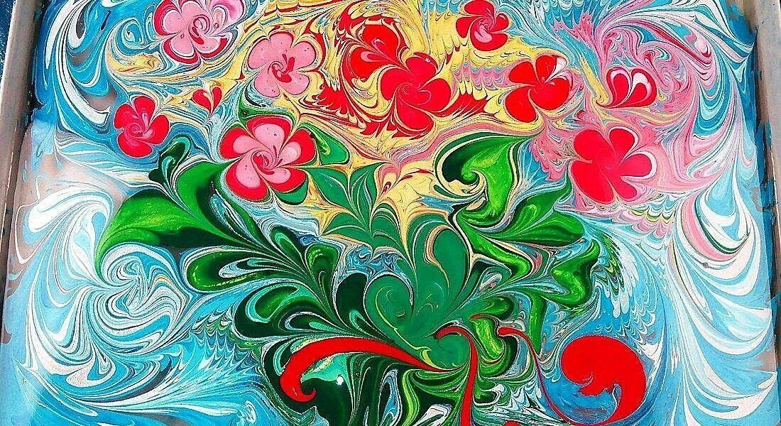 Мастер-класс «Традиционные узоры техникой эбру»