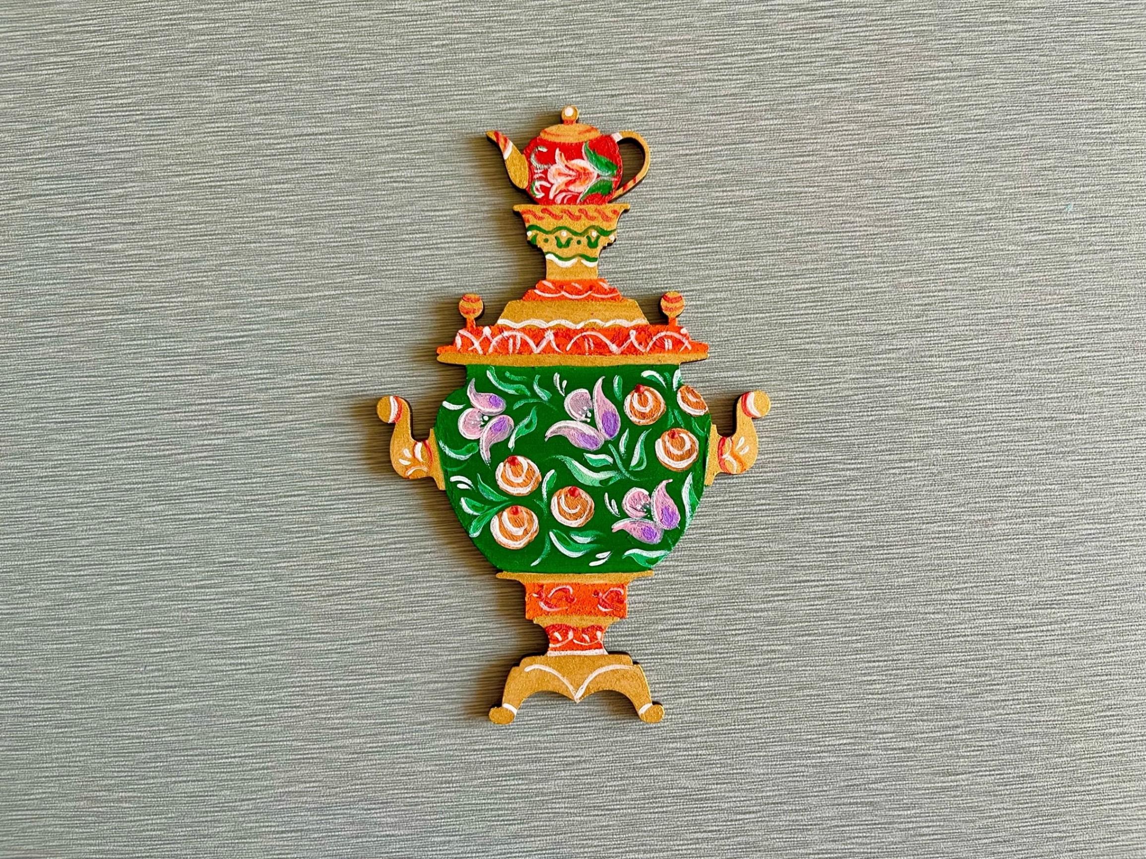 Музейное занятие по росписи деревянной заготовки «Самовар»